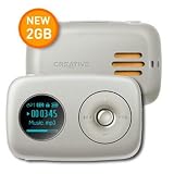 Creative Zen Stone Plus 2 GB MP3 Player with Built-in Speaker and Clip (Champagne White)