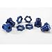 Blue Anodized Wheel Hubs,17mm (4):Revo3.3,E-Revo