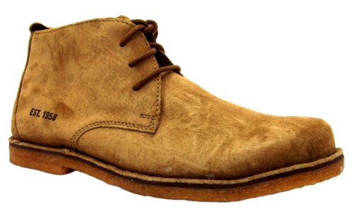 Hush Puppies Mens Desert Camel Suede Waterproof Lace Up Ankle Boots