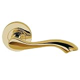 Designer VENUS Internal Door Handle Pair Lever on Rose in Brass Passage by Excel Hardware [並行輸入品]