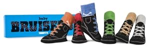 Trumpette 6 Pairs Of High Top Boot Socks With Cross Bones In A Gift Box