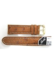 Speidel 22mm Brown High Quality Genuine Ostrich Band Made In Italy