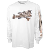 Youth Texas Longhorns L/S White Dot Pattern Tee