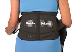 Mueller Adjustable Lumbar Back Brace, Black, Regular, 1-Count Package