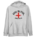 Give Blood, Dance Salsa Sports Mens Hoodie (Heather Gray, Sizes X-Small - XXX-Large)