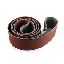 2 X 42 Inch 80 Grit Flexible Aluminum Oxide Multipurpose Sanding Belts, 6 Pack
