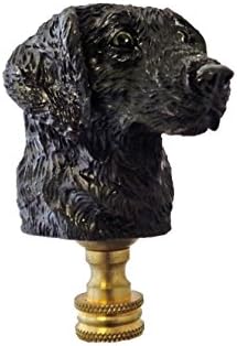 Lamp Finial - Black Lab Dog Head - Labrador Retreiver - Resin material