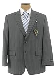 Review Ralph Lauren  / Ralph Lauren Mens Single Breasted 2 Button Gray Pinstripe Wool Suit - Size 46L