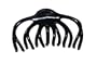 Caravan Hump Hair Claw Will Gather All Your Hair In These Large Wavy Teeth In Black
