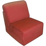 Teen Chair in Red Micro Suede Pillow: No