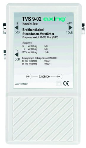 Axing TVS 9-02 Breitband-Steckdosenverst&auml;rker (5-15 dB)