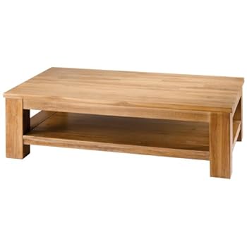 Table basse en teck blanchi 2 niveaux Cosmos Zago