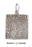 Sterling Silver Bingo Card Charm