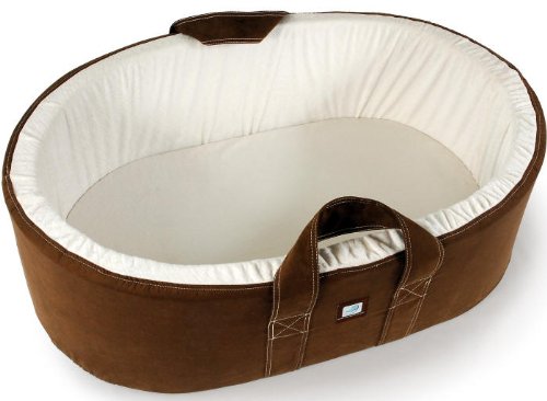 Buy Low Price Cozy Lalapanzi Travel Baby Bed – Chocolate and Cream Chenille chocolate4