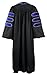 GraduationMall Unisex Deluxe Doctoral Graduation Gown- Phd Blue Trim Gold Piping