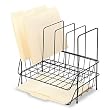 Fellowes 72371 Wire Side Load Double Tray w/5 Section Sorter, Letter Size, Black