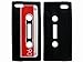 Classic Cassette Tape Soft Silicone Case Cover Skin for iPhone® 5 Black