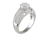 0.55 ct DIAMOND ANTIQUE STYLE ENGAGEMENT RING SETTING made in 18K WHITE GOLD