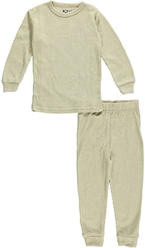 Ice2O Little Boys' Toddler 2-Piece Thermal Long Underwear Set - khaki, 2t