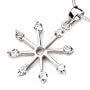Valentines Day Gifts Clear Crystal Christmas Snowflake Pendant 925 Sterling Silver Jewelry