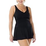 Women's Plus Size Merona Swim Dress - Ebony