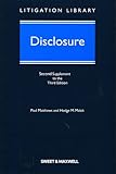 Disclosure. Second supplement to the third edition