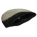 Felt Coin Purse - Black and Gray