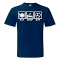 Eat Sleep QPR Football Shirt T-Shirt All Sizes Mens,Ladies & Kids In Navy Blue