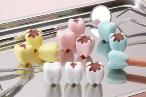 Iwako Pencil Top Erasers /Teeth - Cavity 12pcs. (4 colors)