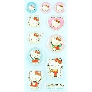 Cute Japanese Hello Kitty I Stickers (Embossing)