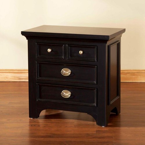 Broyhill Modern Country Black Finish Nightstand