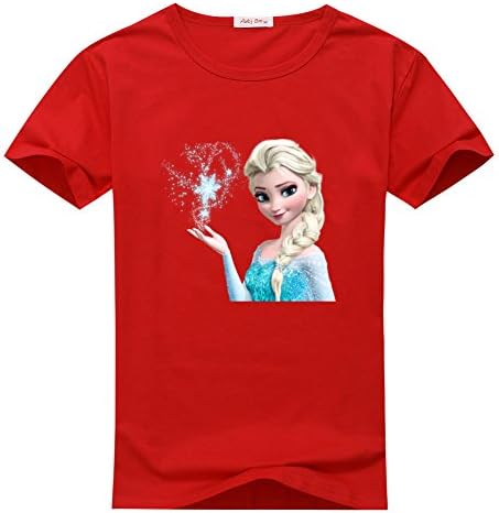 HuoDaling Mens Frozen Cartoon Red T-shirts Size XL