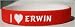 I Love Erwin Custom Wristband