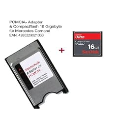 PCMCIA Adapter mit CompactFlash Speicherkarte Maximum Kapazit�t: 16GB f�r Mercedes Bediensystem COMAND APS* - ideal f�r das Multimedia-System. PCMCIA-Adapter f�r COMAND APS Code 527 513 - inklusive CF Speicher 16 GB