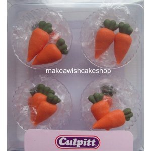 CULPITT 12 Carrot Sugar Cake Decorations 332A