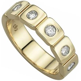 0.37 Ct. T.W. Round Brilliant Cut Diamonds, 14Kt. Yellow Gold. Men's Diamond Gallery Band