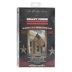 Valley Forge Heritage Series 3-Foot x 5-Foot Antiqued  Cotton 50-Star United State Flag With Sewn Stripes & Embroidered Stars