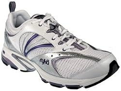 Ryka Womens Pursuit White/Metallic Twilight Blue/Chrome Silver/Black Running