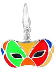 Sterling silver VENETIAN CARNIVAL MASK (Charm)