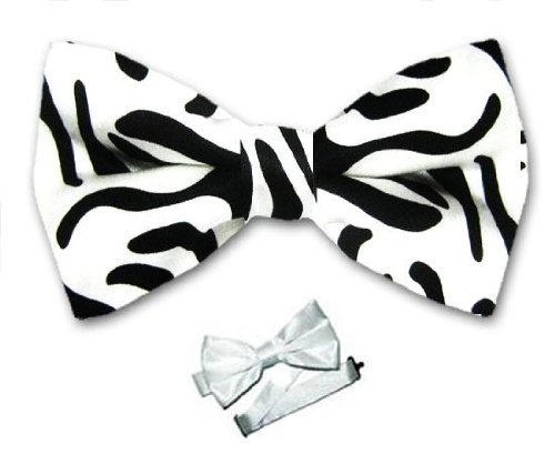 Pre - Tied Zebra Print Bowtie