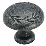 Amerock BP1581-WID Inspirations Leaf 1-1/4-Inch Diameter Knob, Wrought Iron Dark