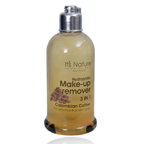 It's Nature - Natural Anti-Aging with Dead Sea Minerals, Hydrophilic Makeup Remover 3-IN-1 Colombian Coffee for All Skin Types and Sensitive Skin