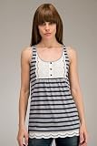 Juicy Couture - Juicy Stripe Peck Heather Lace Tunic