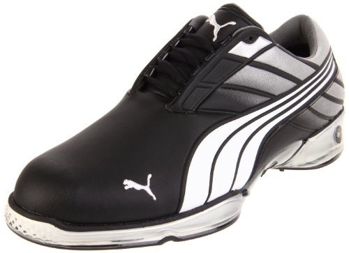 PUMA Men's Cell Fusion 2 Golf Shoe,Black/Puma Silver,9.5 M US
