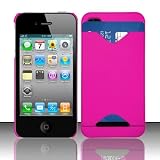 Platinum Pink - Card Holder Protector Case for Apple iPhone 4 / 4S [AT&T, Verizon Wireless]
