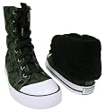Coach Bonney Black/Grey Shearling Hightop Shoes New