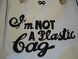 I'm Not a Plastic Bag - Logo Tote Bag - Replica - Black Lettering