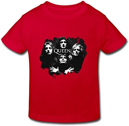 FUNSHINBABY Kid's Toddler Queen Rock Band Age 2-6 T-shirt Red 4 Toddler