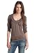 edc by ESPRIT Damen T-Shirt 012CC1K028, Gr. 38 (M),braun 244