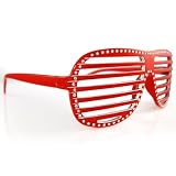 Hip Hop Wholesale - ICED OUT STRONGER SHUTTER SHADES HIP HOP SUNGLASSES RED